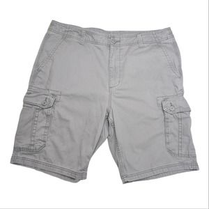Old Navy Mens Earl Gray Grey 10" Inseam Cargo Lived In Chino Flat Shorts Sz 38
